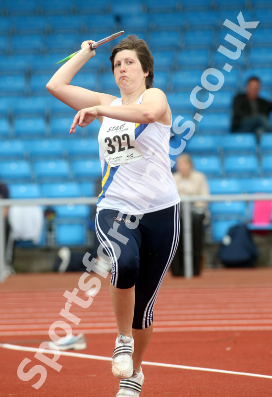 Hayley Thomas (Newham & Essex Beagles), senior javelin, Northern Championships, Sport City Manchester